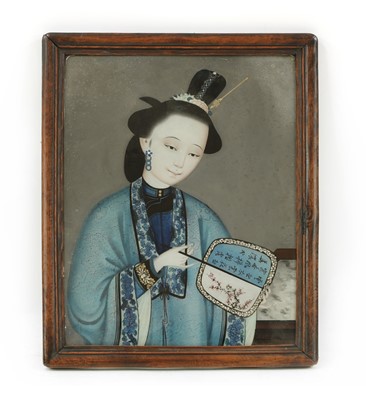 Lot 315 - A Chinese reverse glass painting