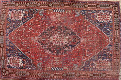 Lot 607 - A red ground Qashqai rug