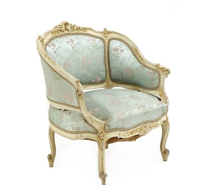 Lot 539 - A French Louis XV-style bergere marquise
