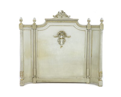 Lot 520 - A French Louis XV-style painted headboard