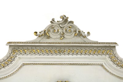 Lot 520 - A French Louis XV-style painted headboard