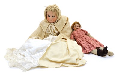 Lot 141 - Two German bisque head dolls