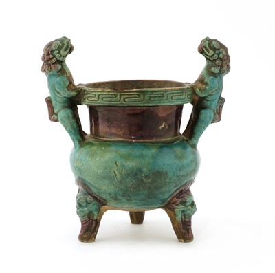 Lot 345 - A Chinese earthenware censer