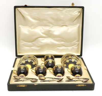 Lot 292 - A Royal Worcester cased set of six demitasse coffee cups