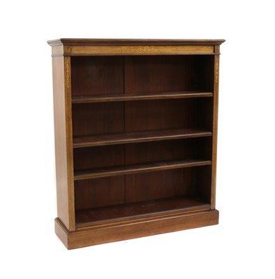 Lot 581 - A Victorian mahogany open front bookcase