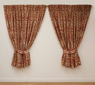 Lot 293 - Two pairs of lined and interlined curtains by Nina Campbell