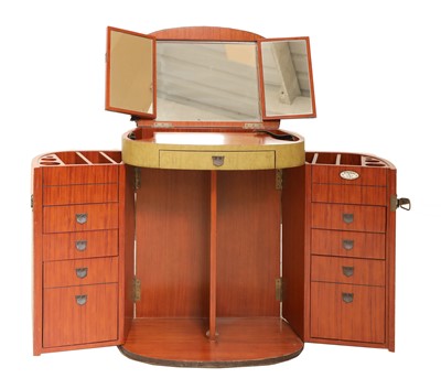 Lot 773 - A Starbay contemporary faux leather-mounted dressing table