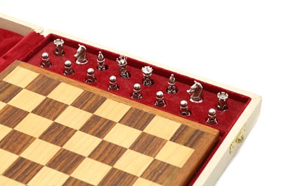 Lot 82 - A 20th Century silver chess set