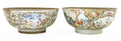 Lot 342 - A Chinese export famille rose punch bowl