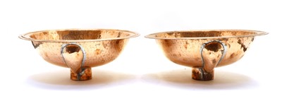 Lot 184A - A pair of hammered copper basins