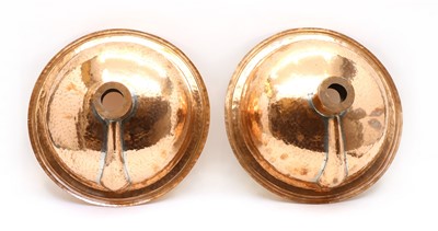 Lot 184 - A pair of hammered copper basins