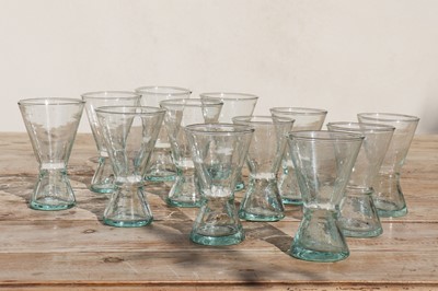 Lot 285 - A set of eighty-eight small conical wine glasses