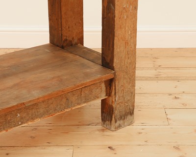Lot 176 - A rustic workbench/side table