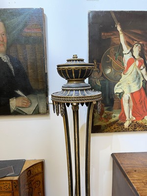 Lot 45 - A pair of carved and painted torchères