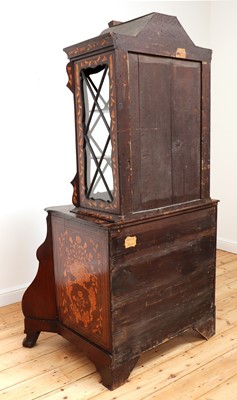 Lot 4 - A Dutch marquetry cabinet on chest