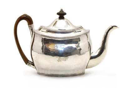 Lot 61 - A George III silver teapot