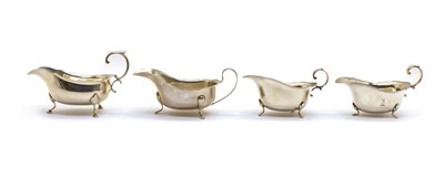 Lot 63 - A pair of silver sauceboats