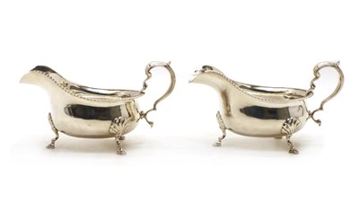 Lot 48 - A pair of silver sauceboats