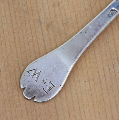 Lot 312 - A late 17th century silver trefid spoon