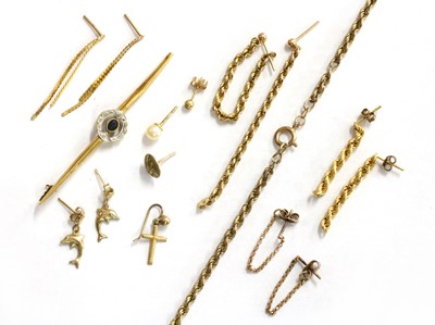 Lot 186 - A quantity of gold jewellery