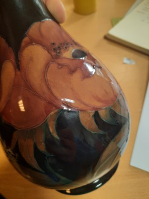 Lot 345 - A pair of William Moorcroft 'Big Poppy' vases