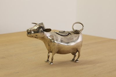 Lot 333 - A silver cow cream jug