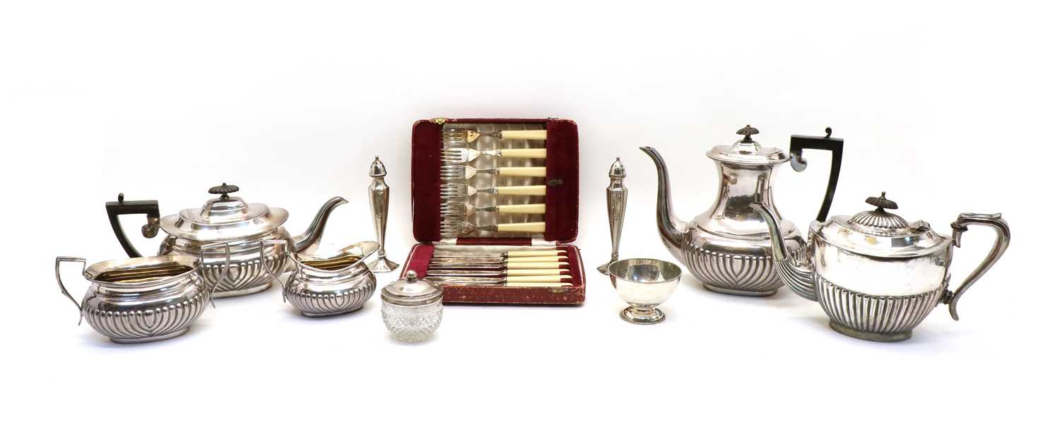Lot 61 - A collection of silver plate items