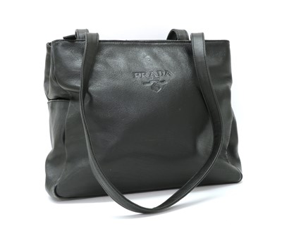 Lot 527 - A Prada black leather bag