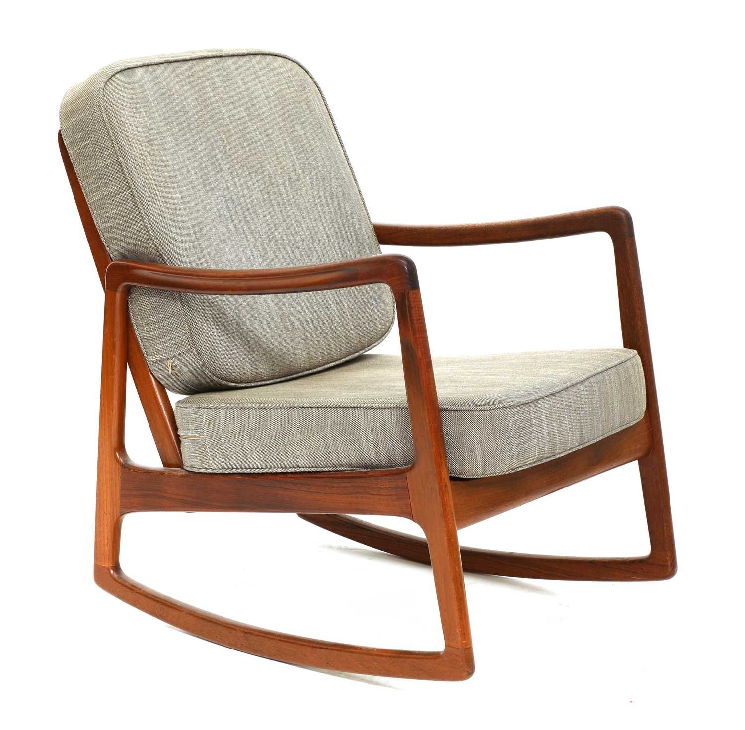 Lot 570 - A Danish teak 'Model 120' rocking lounge chair