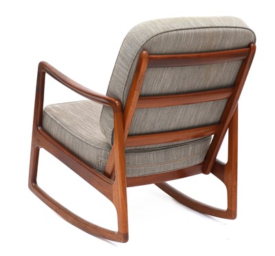 Lot 570 - A Danish teak 'Model 120' rocking lounge chair