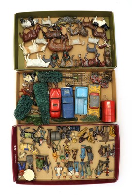 Lot 282 - Britain's and other diecast figures, animals and accessories