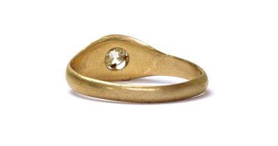 Lot 2 - A gold single stone diamond ring