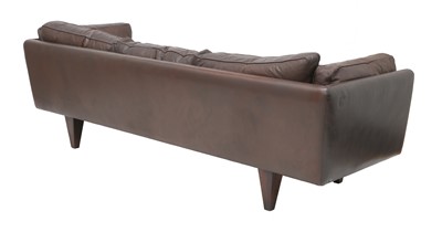 Lot 506 - A leather and rosewood 'Model V11' sofa