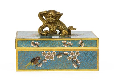 Lot 358 - A Chinese cloisonné box and cover