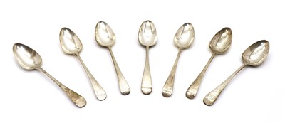Lot 51 - Seven silver table spoons
