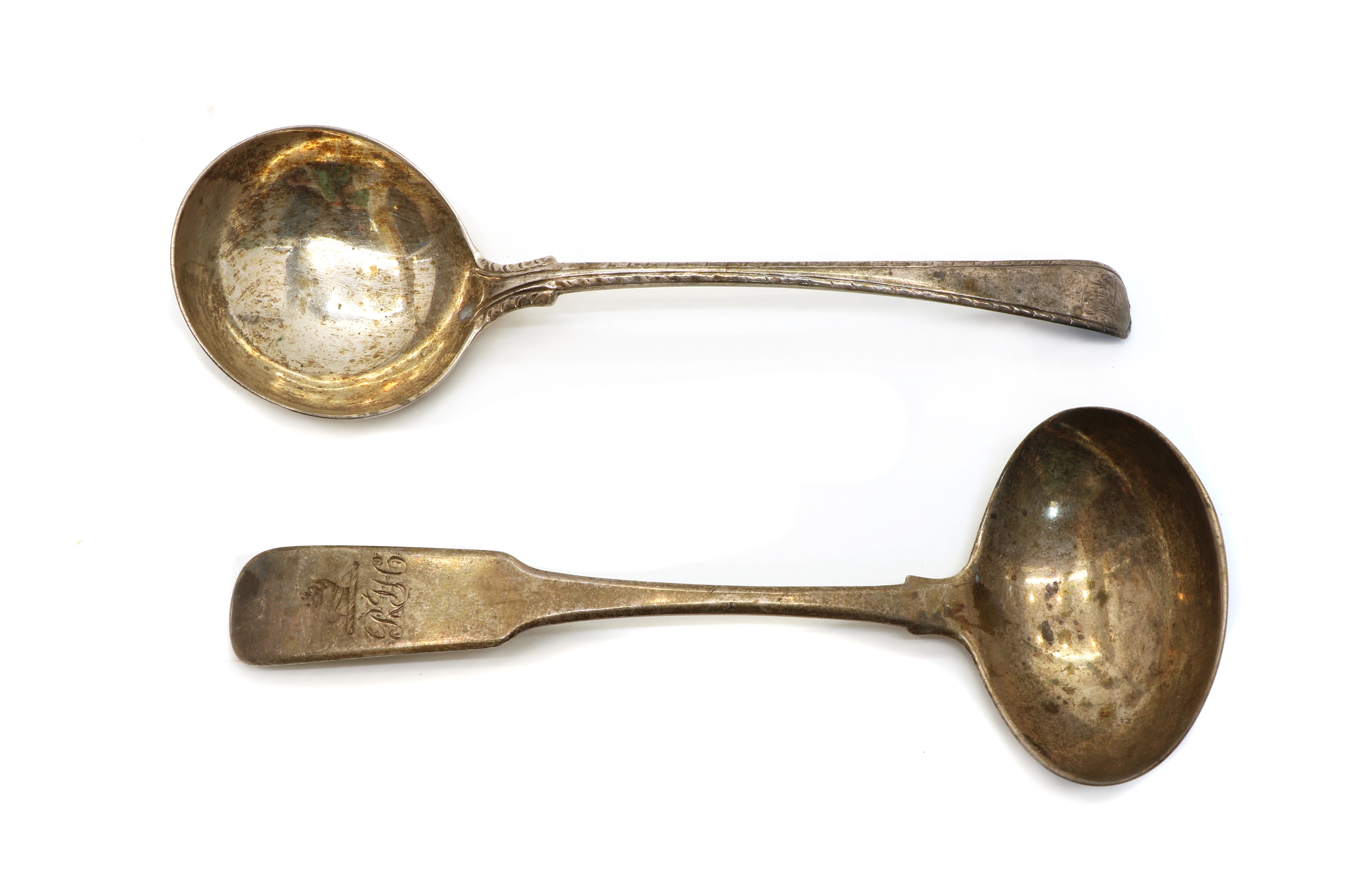 Lot 18 Two sauce ladles,