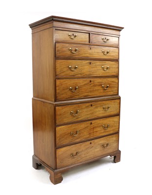 Lot 515 - A George III mahogany chest on chest