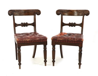 Lot 508 - A pair of George IV mahogany library chairs