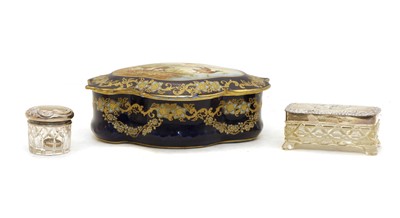 Lot 352 - A Limoges porcelain trinket box