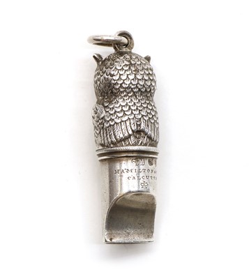 Lot 36 - A Victorian silver whistle