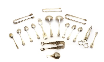 Lot 60 - A George III set of six bright-cut engraved teaspoons