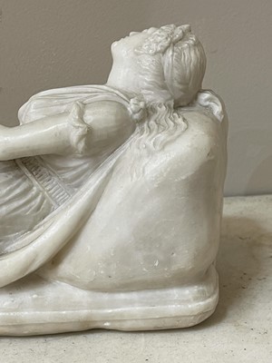 Lot 44 - A carved marble figure of the reclining Venus after Canova
