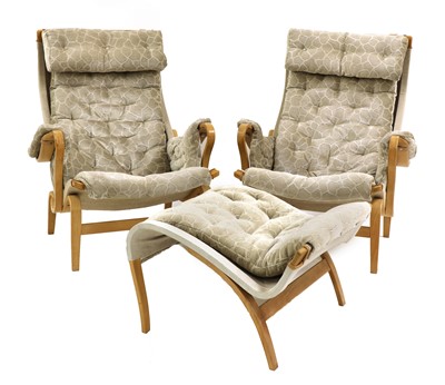 Lot 365 - A pair of 'Pernilla 69' lounge chairs and an ottoman