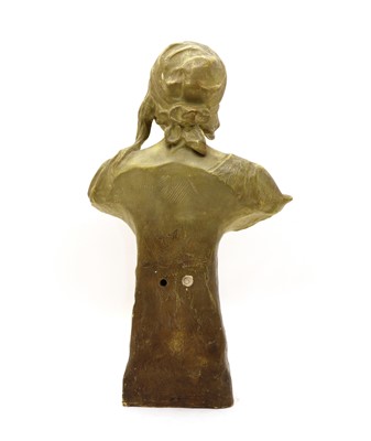 Lot 255 - A Goldscheider terracotta bust of a peasant girl