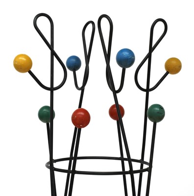 Lot 438 - An 'Atomic' wrought iron coat stand