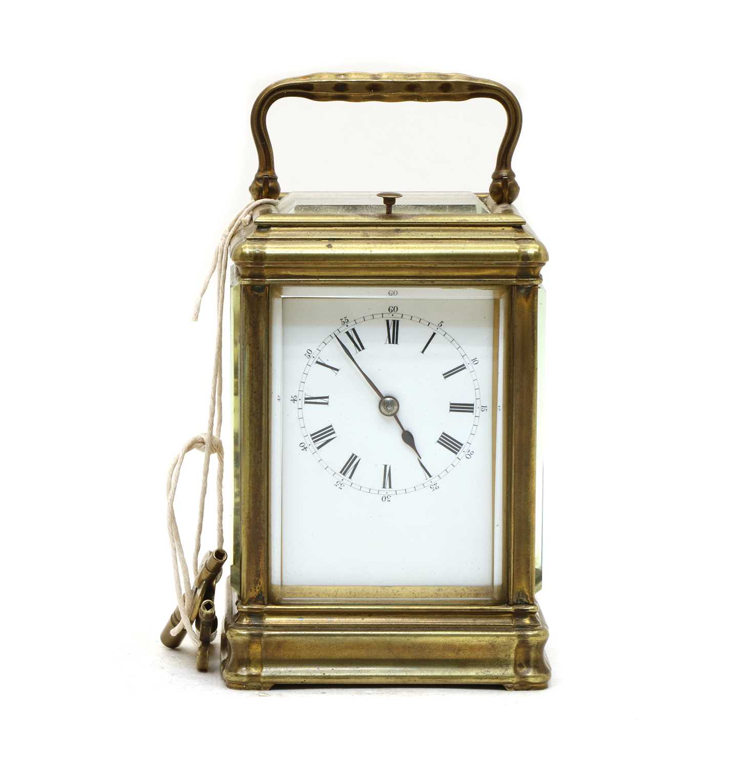 Lot 239 - Brass cased repeating carriage clock