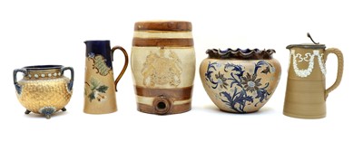 Lot 300 - A collection of predominantly Doulton stoneware items