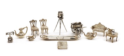 Lot 18 - Collection of silver miniatures