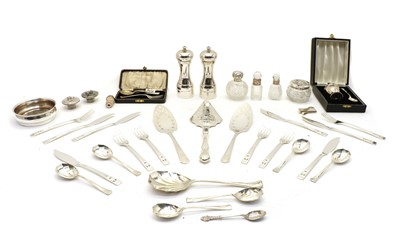 Lot 20 - A collection of silver and silver plated items