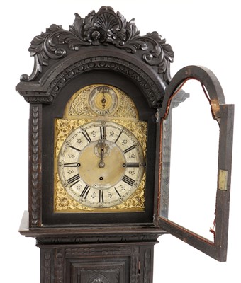 Lot 245 - A Finnigans oak longcase clock